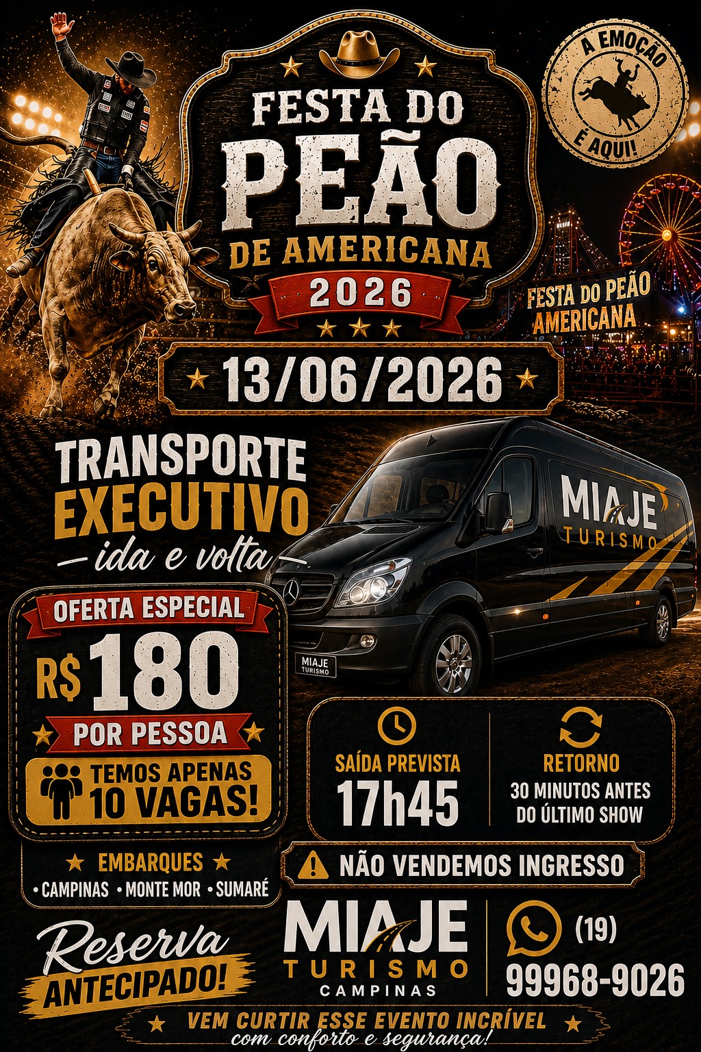 TRANSFER RODEIO DE AMERICANA 2026